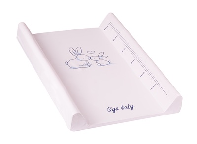 Changing mat LITTLE BUNNIES light pink - Tega Baby