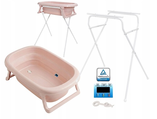 Foldable bath with stand Pink - Tega Baby