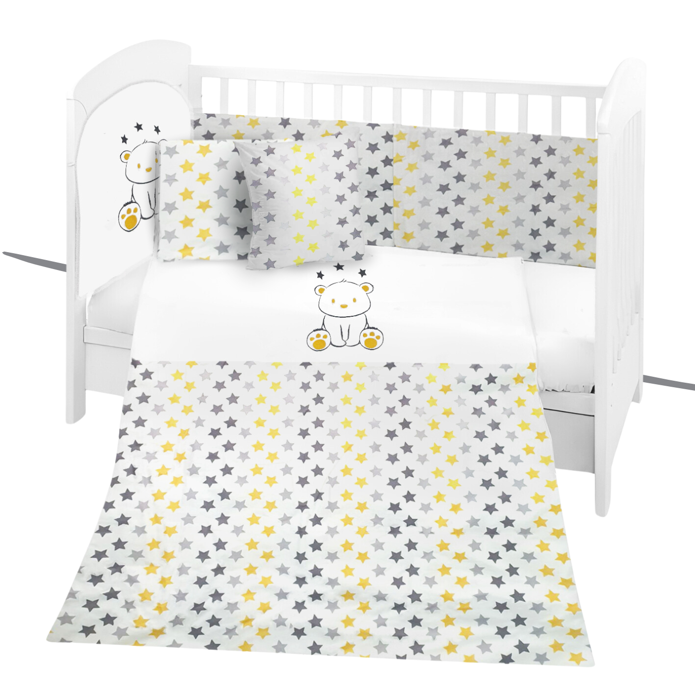 Bedding set BEBES - Yellow Stars