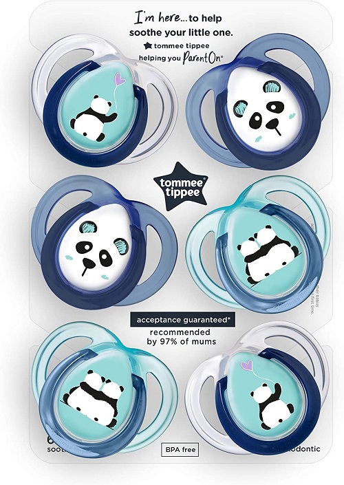 Tommee Tippee pacifier 6 in 1 0-6m Any time blue